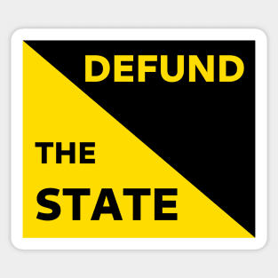 Defund The State - Anarcho-Capitalism Flag Sticker